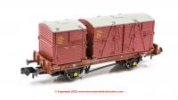 921002 Rapido Conflat P Wagon number B933047 with Type A and Type BD BR Crimson container